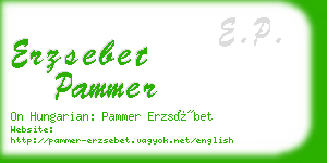 erzsebet pammer business card